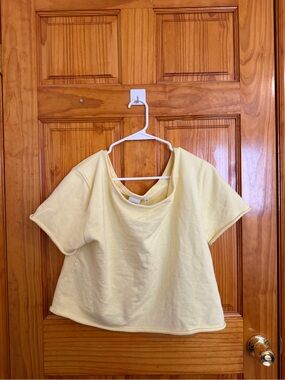 Aritzia Pale Yellow Short Sleeve Tee